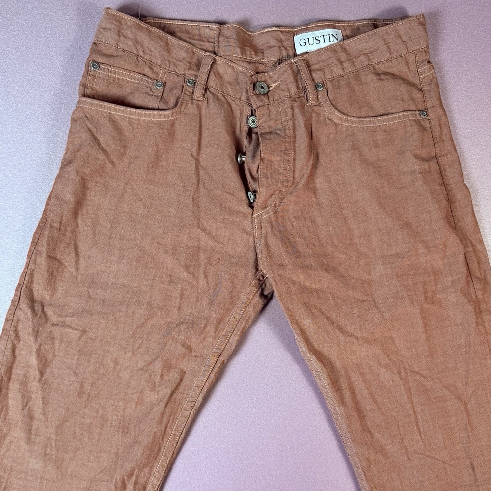 Gustin Men's Selvedge Jeans (#478) in Vintage Red